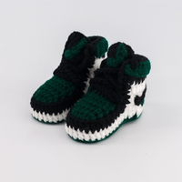 Thumbnail for Baby Crochet Sneakers - AJ Pine Green - Baby Sneakers Shop - unisex baby crochet shoes