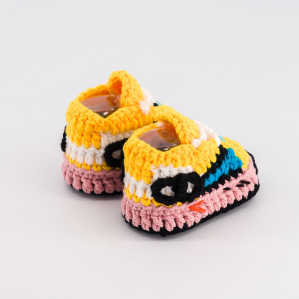 Baby Crochet Sneakers - YZY Sunflower - Baby Sneakers Shop - unisex baby crochet shoes