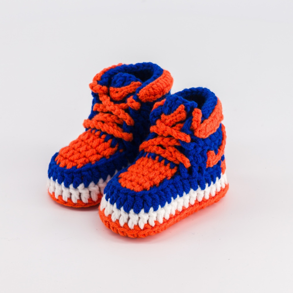 Baby Crochet Sneakers - AJ Knicks - Baby Sneakers Shop - unisex baby crochet shoes