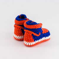 Thumbnail for Baby Crochet Sneakers - AJ Knicks - Baby Sneakers Shop - unisex baby crochet shoes