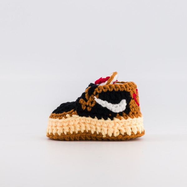 Baby Crochet Sneakers - AJ Low Travis Scott - Baby Sneakers Shop - unisex baby crochet shoes