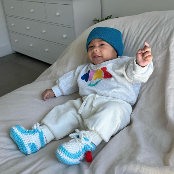 Baby Crochet Sneakers - AJ1 O-W UNC