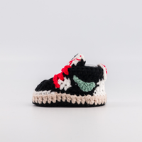 Thumbnail for Baby Crochet Sneakers - AJ Low Black