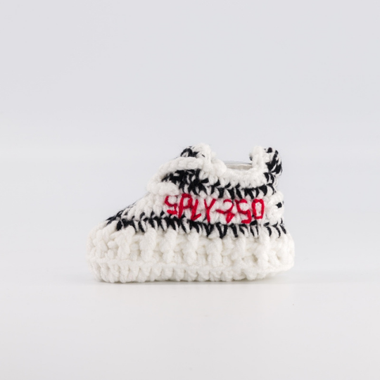 Baby Crochet Sneakers YZY Zebra