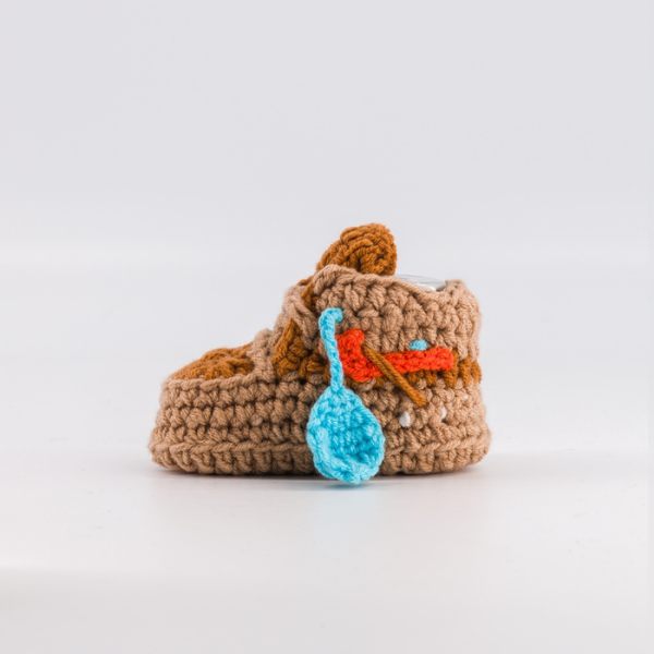 Baby Crochet Sneakers - Air Max O-W Beige - Baby Sneakers Shop - unisex baby crochet shoes