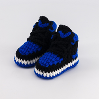 Thumbnail for Baby Crochet Sneakers - AJ1 Royal Blue - Baby Sneakers Shop - unisex baby crochet shoes