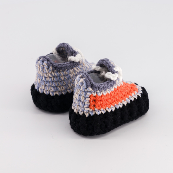 Baby Crochet Sneakers - YZY Ash Stone - Baby Sneakers Shop - unisex baby crochet shoes