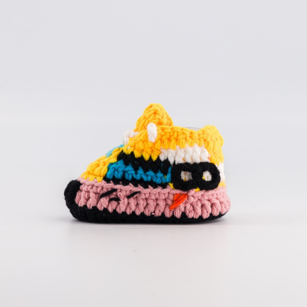 Baby Crochet Sneakers - YZY Sunflower - Baby Sneakers Shop - unisex baby crochet shoes