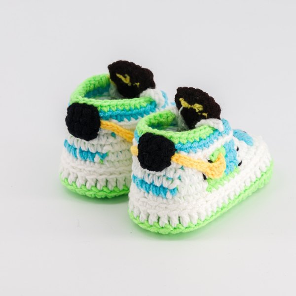 Baby Crochet Sneakers - Dunk Ben & Jerry's - Baby Sneakers Shop - unisex baby crochet shoes