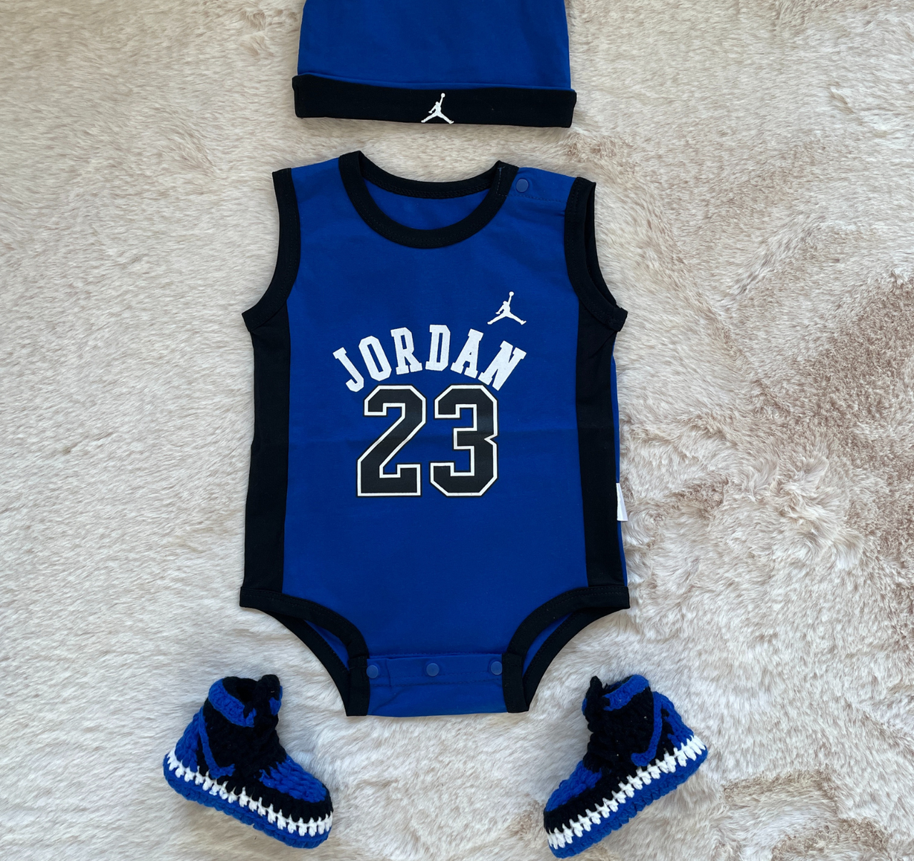 Baby Gift Pack - Lil Baller (Royal) - Baby Sneakers Shop - unisex baby crochet shoes