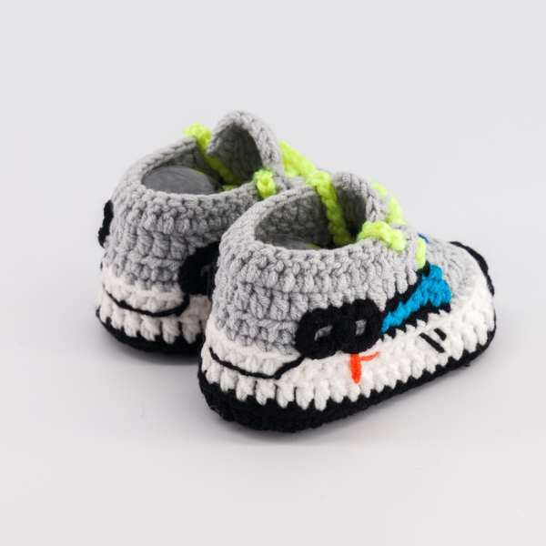 Baby Crochet Sneakers - YZY Wave Runner - Baby Sneakers Shop - unisex baby crochet shoes