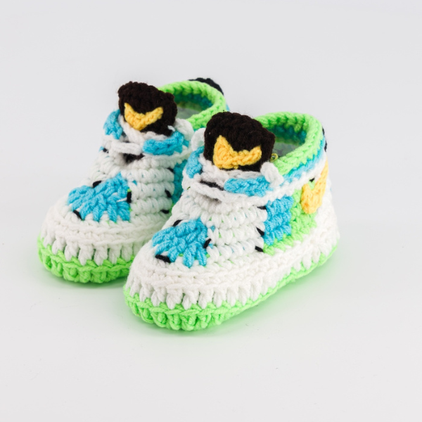 Baby Crochet Sneakers - Dunk Ben & Jerry's - Baby Sneakers Shop - unisex baby crochet shoes