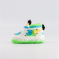 Thumbnail for Baby Crochet Sneakers - Dunk Ben & Jerry's - Baby Sneakers Shop - unisex baby crochet shoes