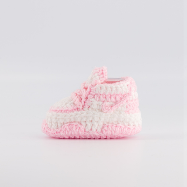 Baby Crochet Sneakers - Dunk Pink - Baby Sneakers Shop - unisex baby crochet shoes