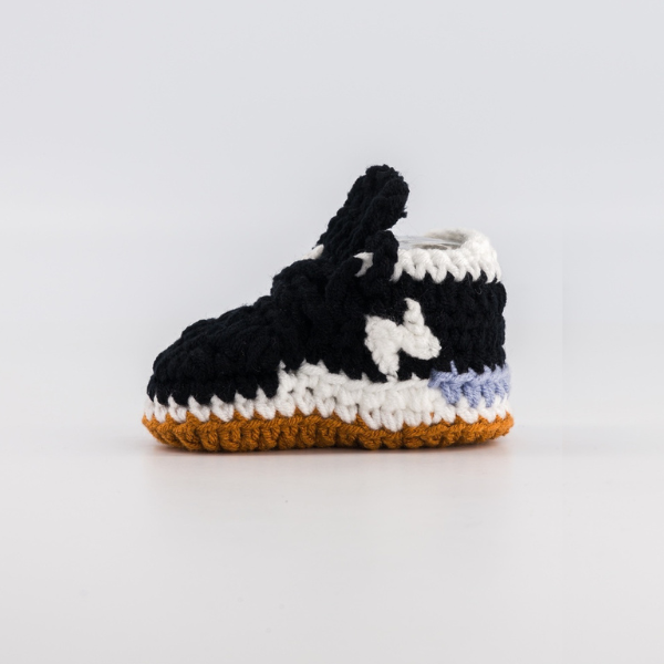 Baby Crochet Sneakers - NB Blk