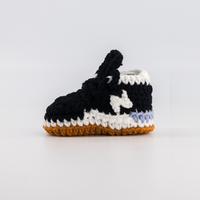 Thumbnail for Baby Crochet Sneakers - NB Blk