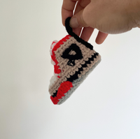 Thumbnail for Baby Crochet Sneakers - AJ4 Rust - Baby Sneakers Shop - unisex baby crochet shoes