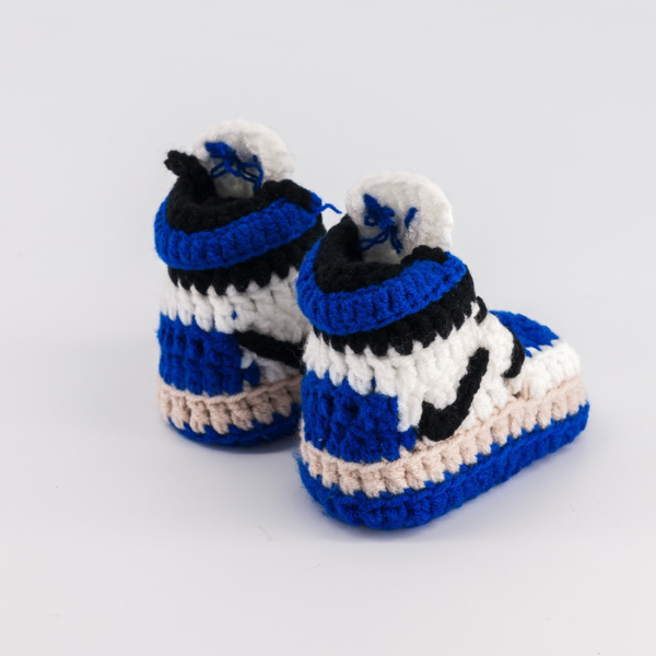 Baby Crochet Sneakers - AJ1 Travis Scott x Fragment - Baby Sneakers Shop - unisex baby crochet shoes