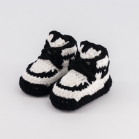 Thumbnail for Baby Crochet Sneakers - Dunk Panda - Baby Sneakers Shop - unisex baby crochet shoes