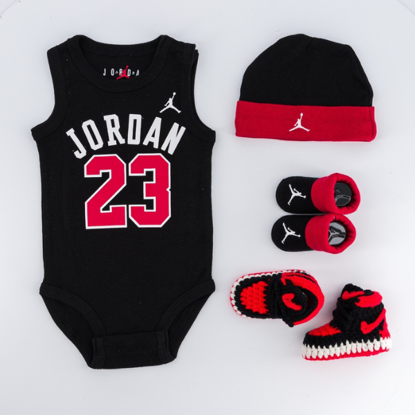 Baby Gift Pack - Jordan Jersey Black (3 Set)