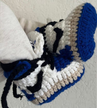 Thumbnail for Baby Crochet Sneakers - AJ1 Travis Scott x Fragment - Baby Sneakers Shop - unisex baby crochet shoes