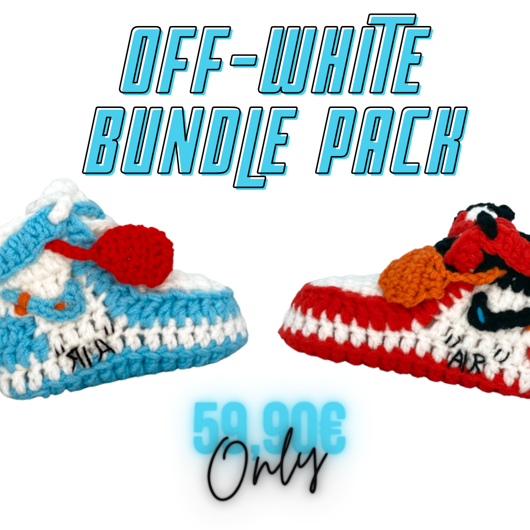 Bundle Pack - OW (U.N.C. x Chicago) - Baby Sneakers Shop - unisex baby crochet shoes