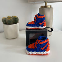 Thumbnail for Baby Crochet Sneakers - AJ Knicks - Baby Sneakers Shop - unisex baby crochet shoes