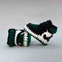 Thumbnail for Baby Crochet Sneakers - AJ1 Pine Green - Baby Sneakers Shop - unisex baby crochet shoes