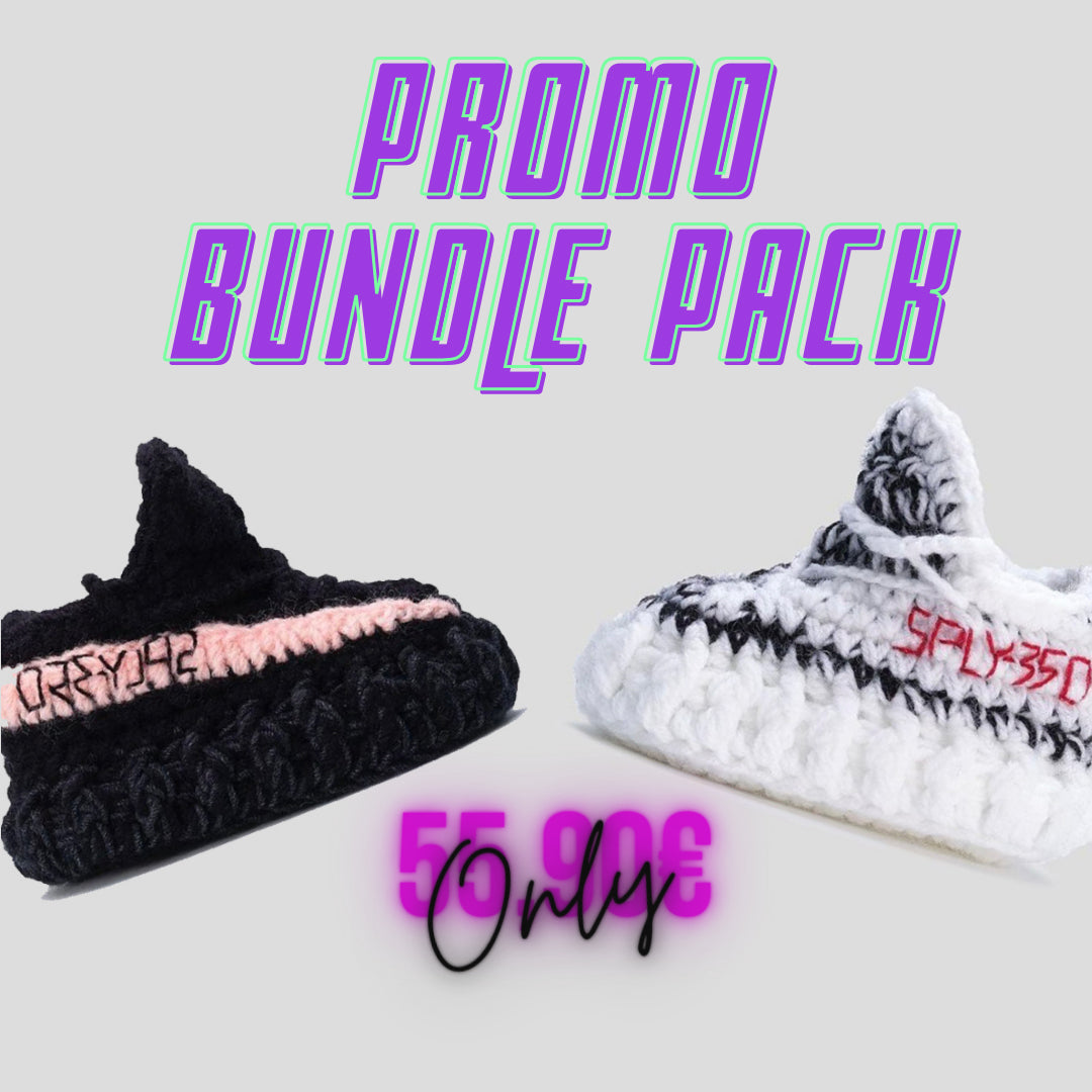 Bundle Pack - YZY (Zebra x Black) - Baby Sneakers Shop - unisex baby crochet shoes