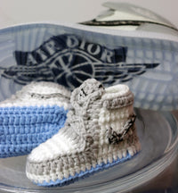 Thumbnail for Baby Crochet Sneakers - AJ1 Dior - Baby Sneakers Shop - unisex baby crochet shoes