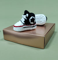 Thumbnail for Baby Crochet Sneakers - Converse Black - Baby Sneakers Shop - unisex baby crochet shoes